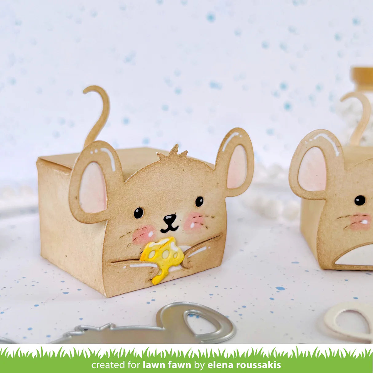 Lawn Fawn, Tiny Gift Box Mouse