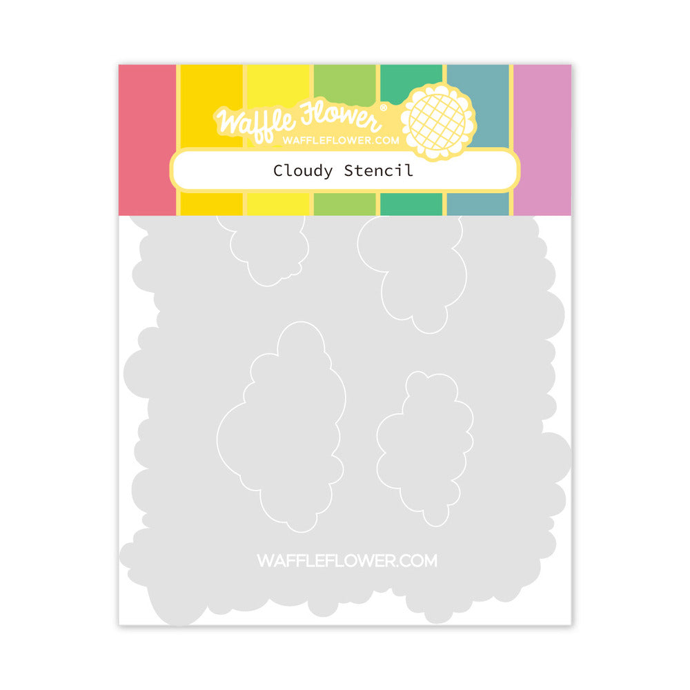 Waffle Flower, Stencil, Cloudy Stencil