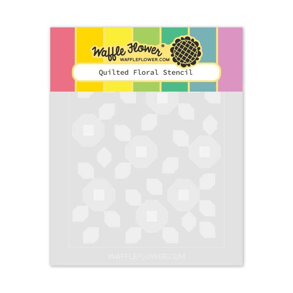 Waffle Flower, Stencil, Quilted Floral Pre-order