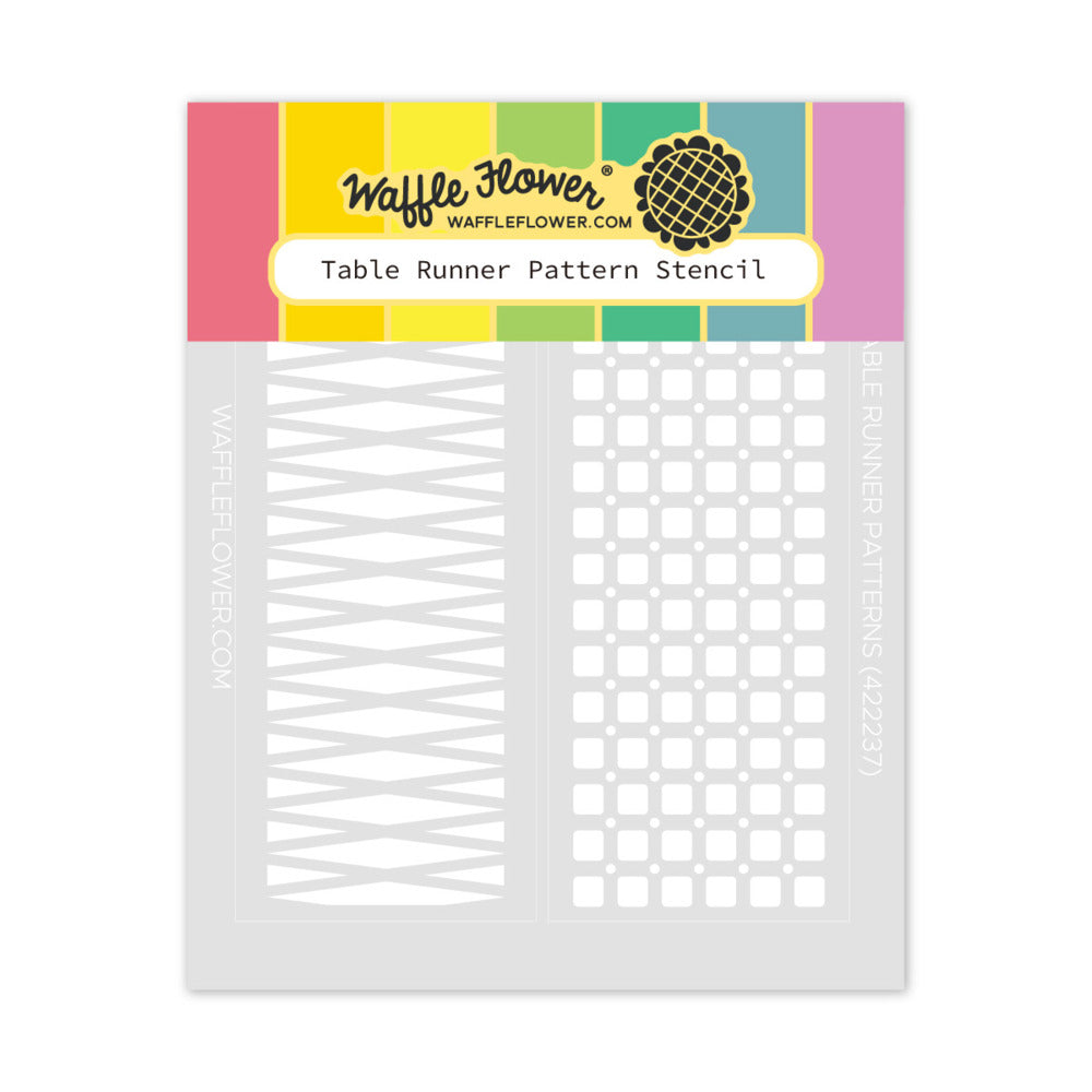 Waffle Flower, Stencil, Table Runner Pattern Pre-order