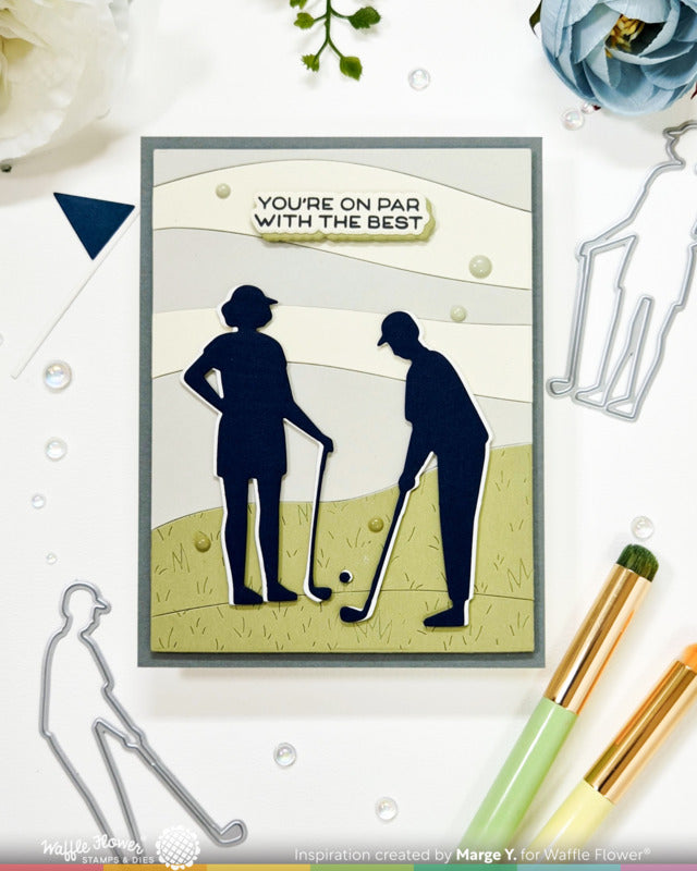 Waffle Flower, Dies, Golfing Silhouettes