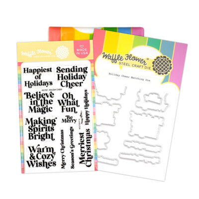 Waffle Flower, Holiday Cheer Stamp Set & Matchin Diecuts SET