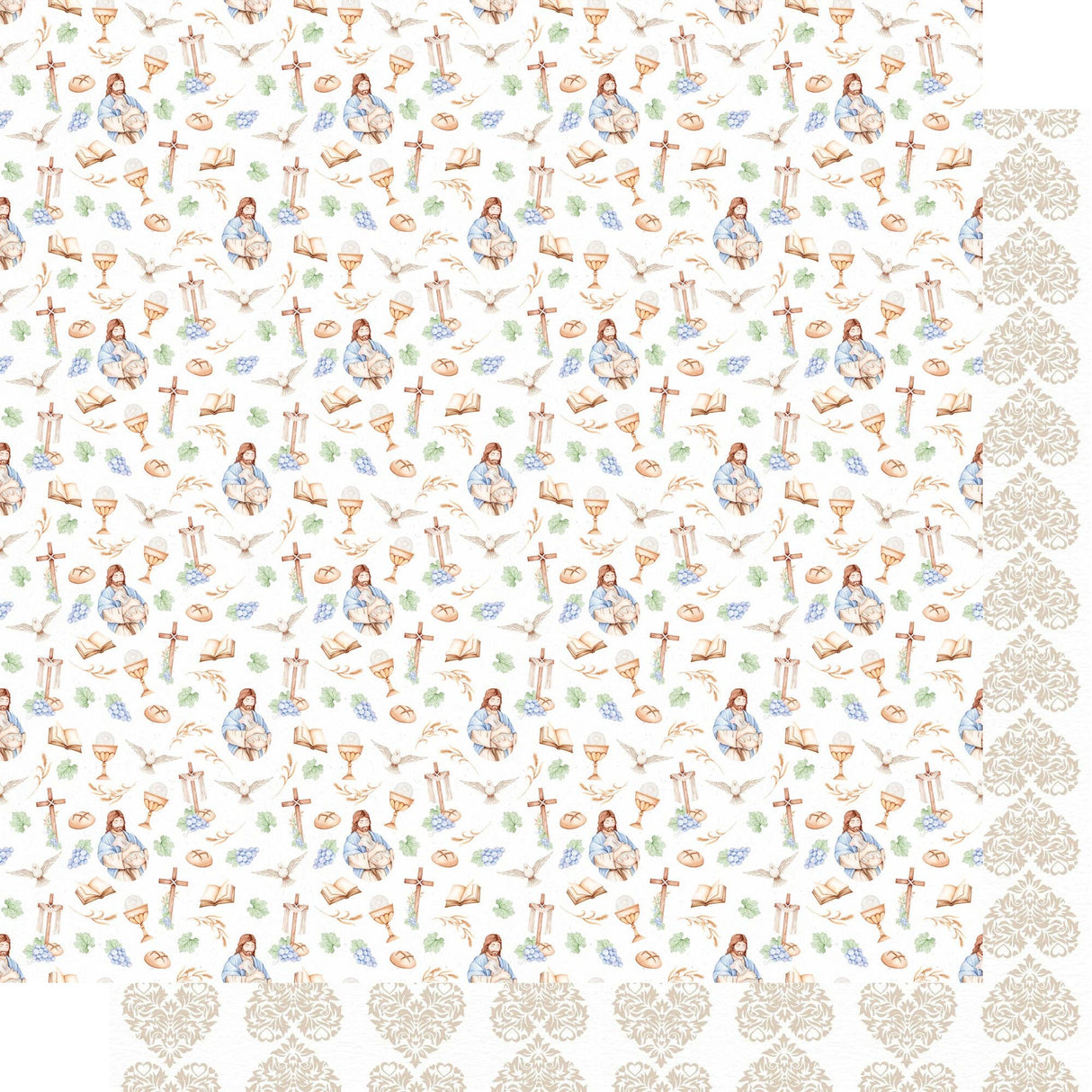 SSC Designs, He Is Risen Collection, Faith 12 x 12 Double-Sided Scrapbook Paper