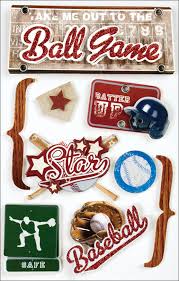 Paper House, 3D Stickers -Baseball