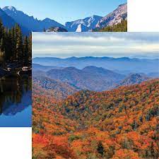 Reminisce 12x12 patterned paper - National Parks, Great Smokey Mountains