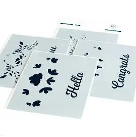 Pink Fresh , Charming Floral Border Stencil