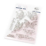 Pinkfresh Butterfly Bliss Stamp & Stencil Set