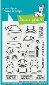 Lawn Fawn Frosty Family Add-on, stamp & die