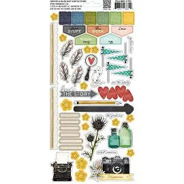 49 and Market, Vickie Boutin, Curiosities in Willow Grove Cardstock Stickers