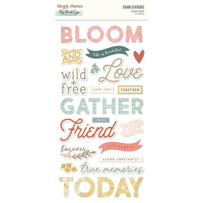 Simple Stories, Wildflowers, Foam Stickers