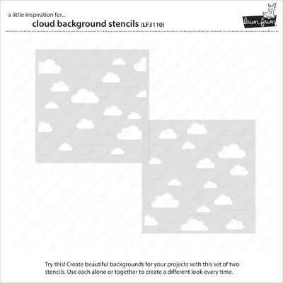 Lawn Fawn, Cloud Background Stencils Set of 2
