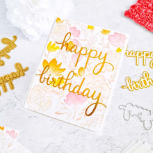 Load image into Gallery viewer, Pink Fresh Studio Hot Foil Plate, Happy Birthday
