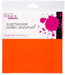 Rina K, Electro-Pop Neon Enamel, Orange Glow Transfer sheets