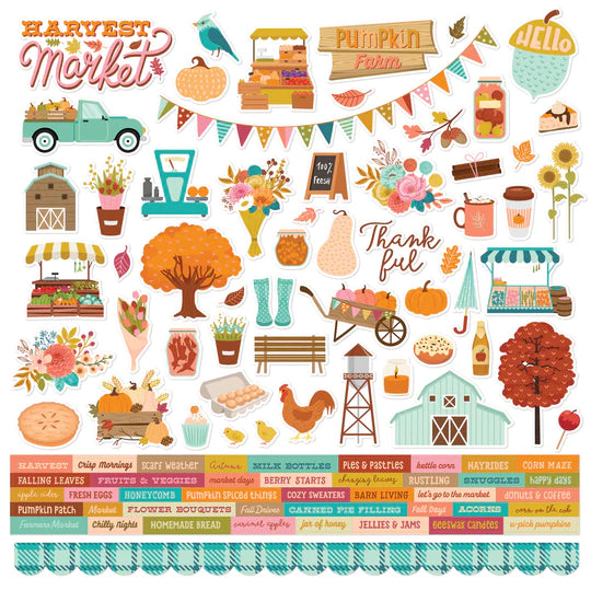 Simple Stories, Harvest Market, 12x12 Sticker Sheet