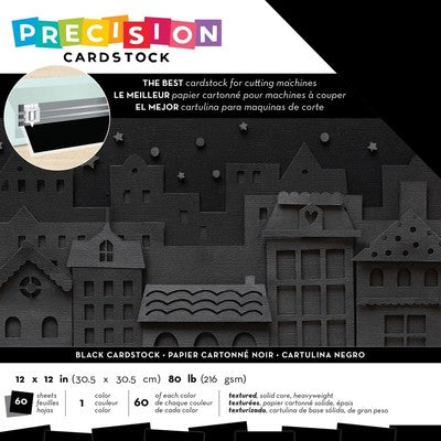 Precision 12 x 12 Cardstock - Black