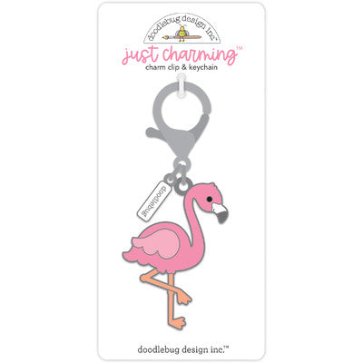 Doodlebug, Just Charming Seaside Summer Clip-Flora Flamingo