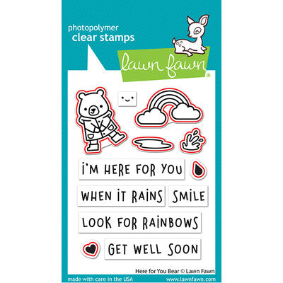 Lawn Fawn, Here for You Bear Stamp & Die Set