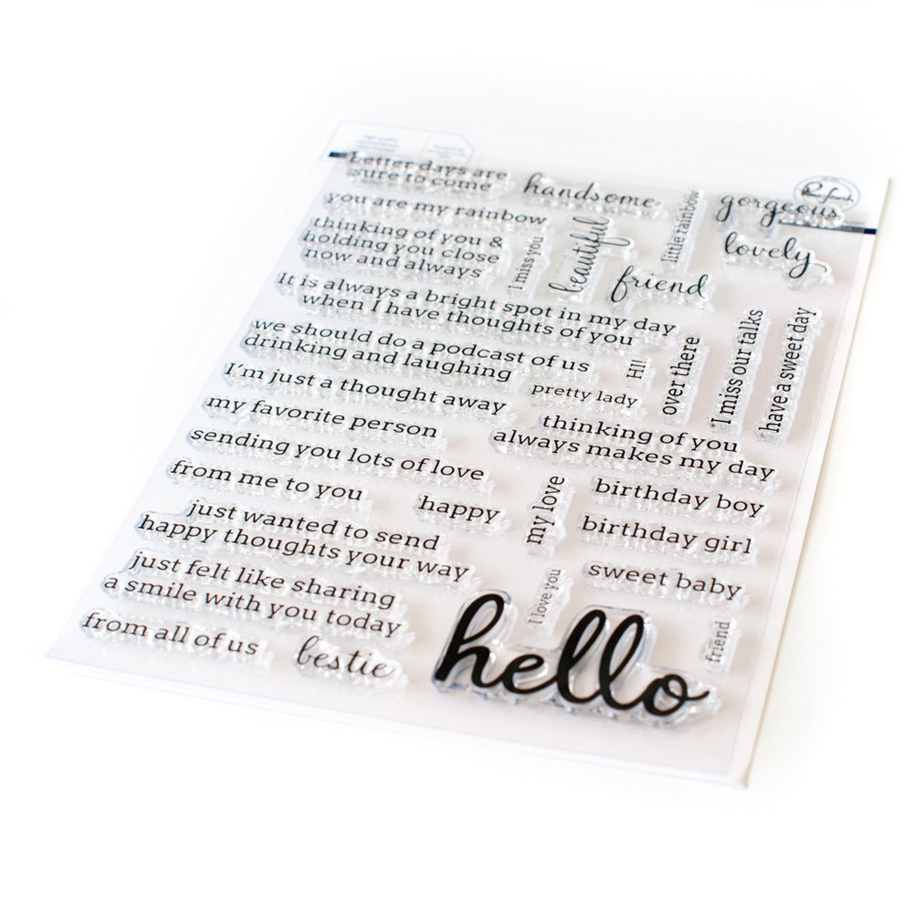 Pinkfresh Studio, Simple Sentiments-Hello Stamp set