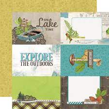 Simple Stories, Simple Vintage Lakeside 12x12 paper - 4x6 Elements