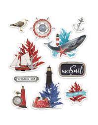 Simple Stories, Simple Vintage Vintage Seas - Layered Stickers