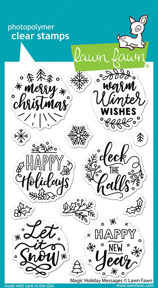 Lawn Fawn, Magic Holiday Messages Stamp