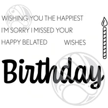 Load image into Gallery viewer, Rabbit Hole, Scripty Birthday Stamp
